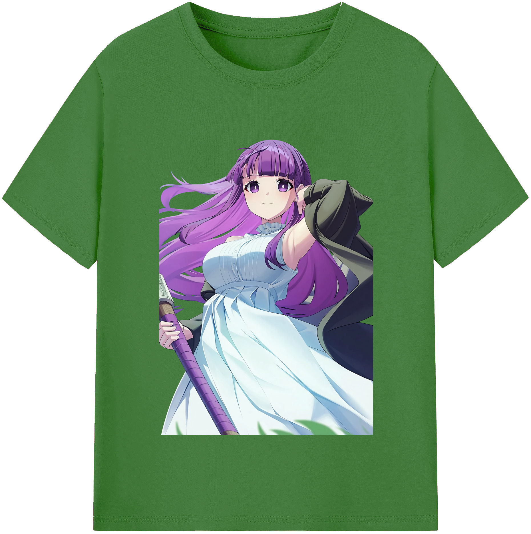（画像用） 葬送のフリーレン Frieren レディースカジュアルプリントTシャツ（綿100％）